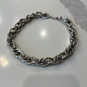 Silver Loop Chain Link Necklace